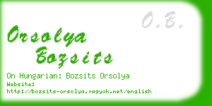 orsolya bozsits business card